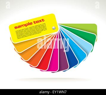 colour guide with sample text- vector illustration Stock Vector Image ...