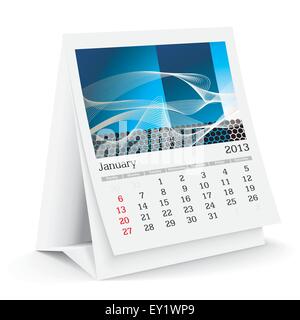 2013 desk calendar - vector illustration Stock Vector