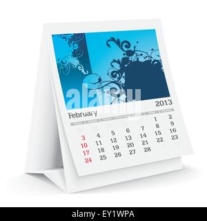 2013 desk calendar - vector illustration Stock Vector