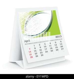 2013 desk calendar - vector illustration Stock Vector