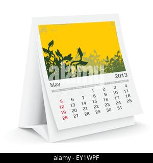 2013 desk calendar - vector illustration Stock Vector