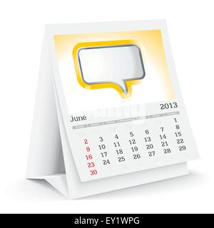 2013 desk calendar - vector illustration Stock Vector