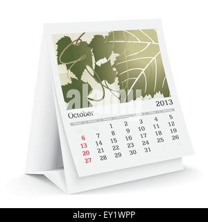 2013 desk calendar - vector illustration Stock Vector