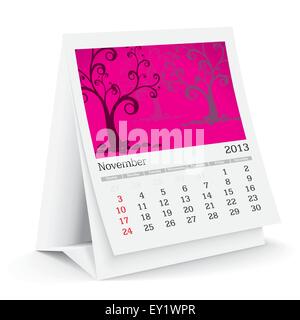 2013 desk calendar - vector illustration Stock Vector