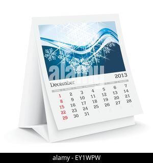 2013 desk calendar - vector illustration Stock Vector