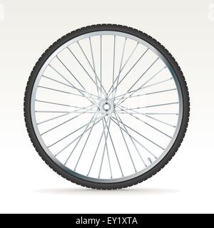 3D bike wheel - vector illustration Stock Vector