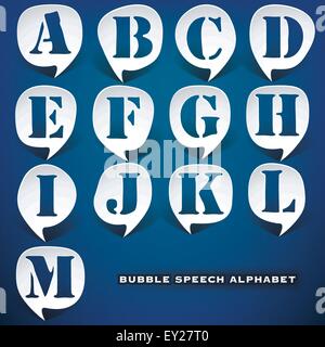 Bubble speech letters - vector illustration Stock Vector