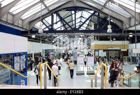 The main concourse of Earls Court London Underground station. Stock Photo