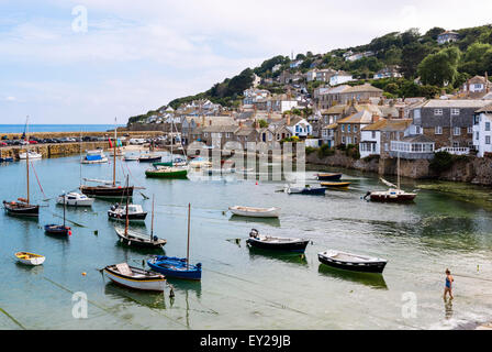 The harbour in Mousehole, Cornwall, England, UK Stock Photo