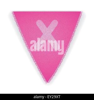 Bunting flag letter X - eps 10 vector illustration Stock Vector