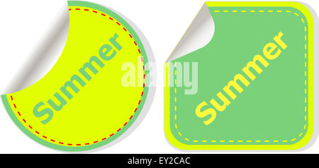 Summer icon. Internet button isolated on white background Stock Photo