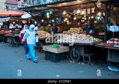 Sabra  market. Sabra and  Chatila Palestinian refugee camp,  South  Beirut. Lebanon. 06/10/2009 . Stock Photo
