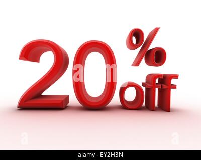 20 Percent off 3d Sign on yellow Background, Advertising, offer Icon ...