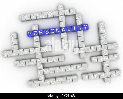 3d image Personality issues concept word cloud background Stock Photo