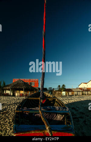 Jangada, traditional Brazilian fishing boat. Stock Photo
