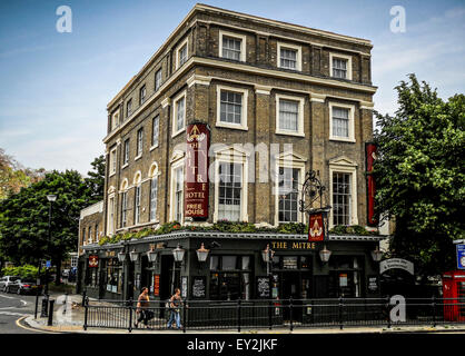 London, United Kingdom - The Mitre Hotel/Pub in Greenwich. Stock Photo