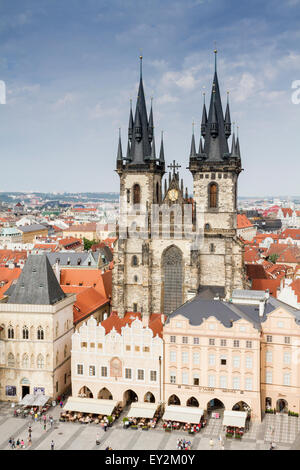 Tyn church, Old Town Square, Praha, Czech Republic Stock Photo