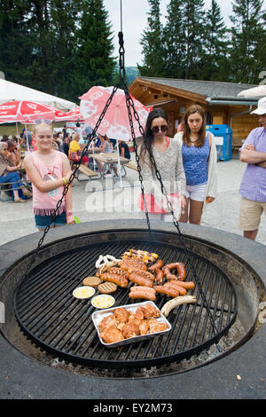 Switzerland, Grisons canton, Lenzerheide, Grilled Stock Photo