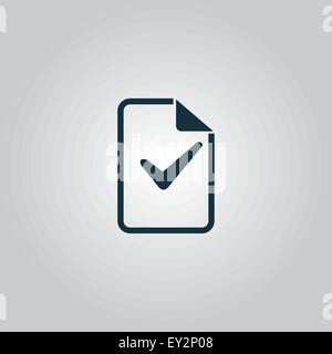 document with check mark Stock Vector
