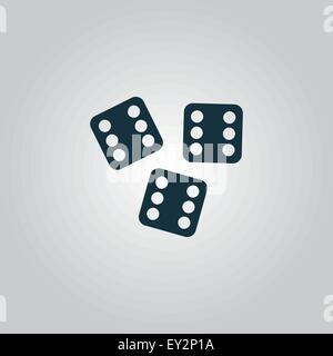 Lucky dices casino gambling game jackpot Stock Vector