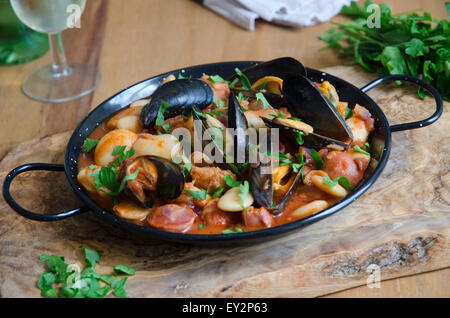 Mussel and bean stew Stock Photo