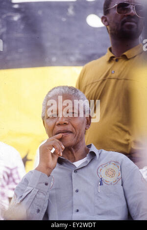 Kwazulu Natal, Southafrica, April 1994 - Nelson Mandela in an Electoral rally Stock Photo