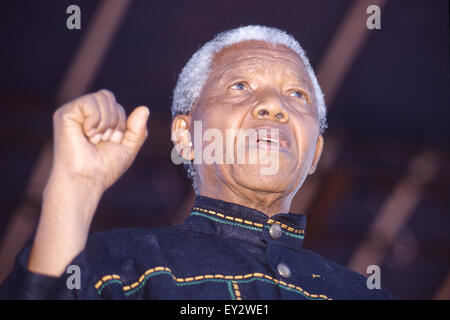 Kwazulu Natal, Southafrica, April 1994 - Nelson Mandela in an Electoral rally Stock Photo