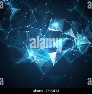 3D Abstract Mesh Background with Circles, Lines and triangular Shapes ...