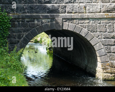 Stone bridge over river Stock Photo