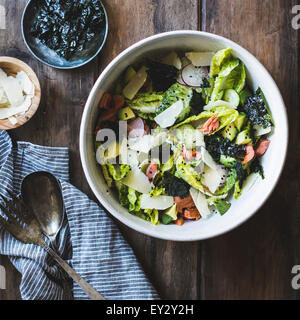 Wasabi Caesar Salad (gluten-free). Stock Photo