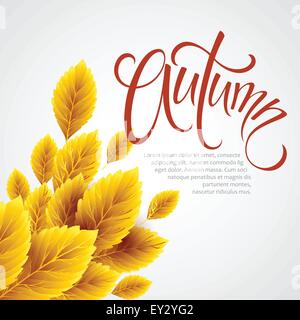 Autumn leaves background. Vector illustration Stock Vector