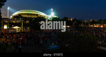 Australia Day City Adelaide - Parade! The concert on the waterfront of the River Torrens. Stock Photo