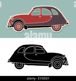 Vintage typical french car Stock Vector