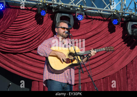 LiNCOLN, CA – June 17: Dan Tyminski performs with Alison Krauss and Union Station at Thunder Valley Casino Resort in in Lincoln, Stock Photo