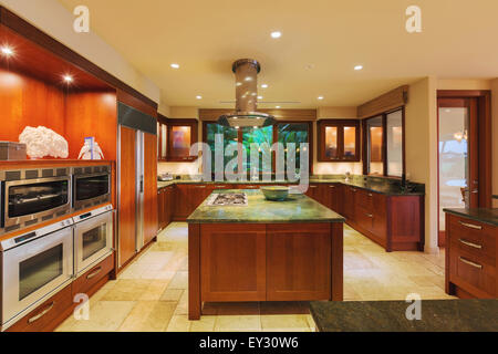 Beautiful Kitchen in Luxury Home Stock Photo