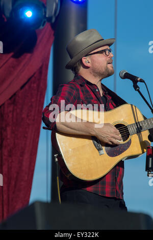 LINCOLN, CA – June 17: Ron Block performs with Alison Krauss and Union Station at Thunder Valley Casino Resort in in Lincoln, Ca Stock Photo