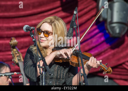 LINCOLN, CA – June 17: Alison Krauss and Union Station perform at Thunder Valley Casino Resort in in Lincoln, California on June Stock Photo