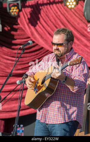 LiNCOLN, CA – June 17: Dan Tyminski performs with Alison Krauss and Union Station at Thunder Valley Casino Resort in in Lincoln, Stock Photo