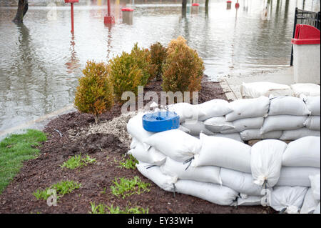 Sandbag Protection Stock Photo