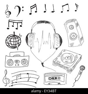 Musical stuff. Vector illustration Stock Vector
