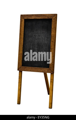 Empty Restaurant Menu Chalkboard as Copy Space Isolated on White Background Stock Photo