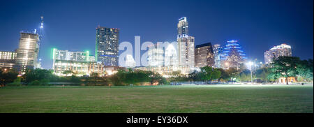 Night falls as the stars come out in Austin Texas Stock Photo