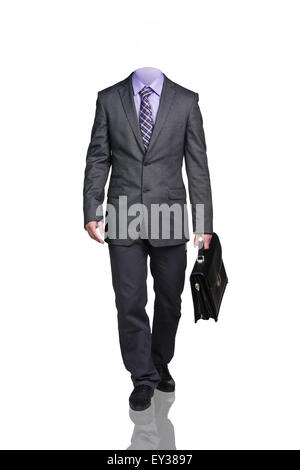 Businessman without head Stock Photo