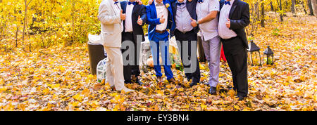 groomsmen and groom Stock Photo