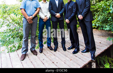 groomsmen and groom Stock Photo