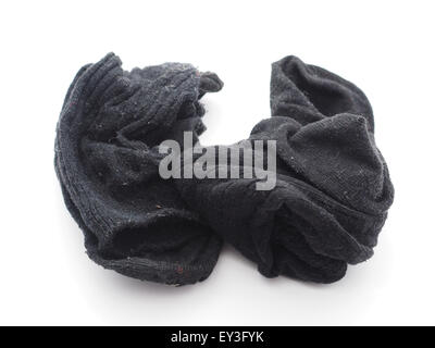 crumpled socks on white background Stock Photo