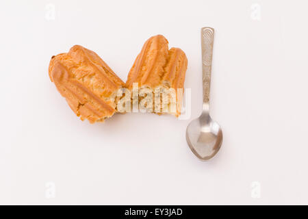 tasty cakes lie on a white background and wait for the buyer Stock Photo