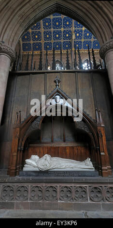 Francis Close tomb 1881 and ceiling, in Carlisle cathedral Stock Photo