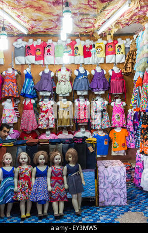 children's clothes shop, bazar, Zahedan, Iran Stock Photo