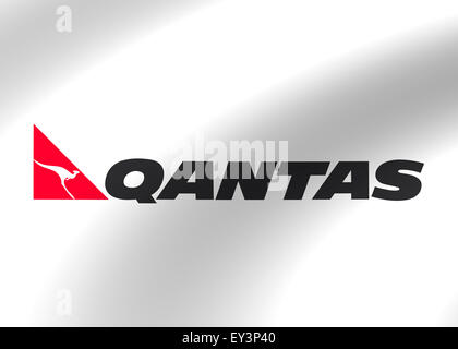 Qantas logo icon flag symbol emblem sign Stock Photo - Alamy